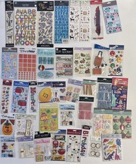 *Lot of 269 Scrapbook Stickers 3D Vellum Rain Dots Mix of Vintage and modern
