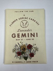 Flower Zodiac Card Set – Gemini (May 21-June 20) Cards&Seed Pack Astrology Gift