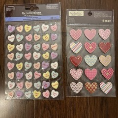 Assorted Scrapbooking Stickers/Cardstock Embellishments Valentine’s/Love Theme