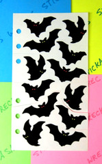 Black Bats Red & Yellow Eyes Stickopotamus Cut Sticker Sheet