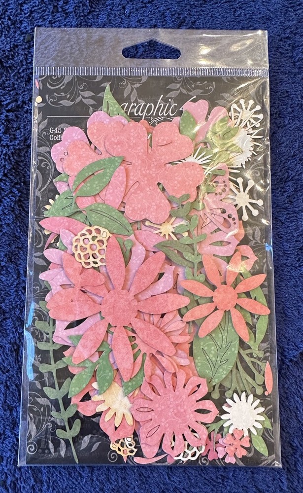 GRAPHIC 45 ~ SHADES OF PINK FLOWER ASSORTMENT ~ Graphic 45 Staples