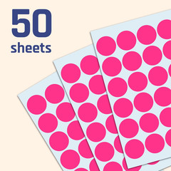 1200 Pack, 1″ round Dot Stickers Circle Labels – Pink