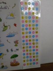 Miss Elizabeth’s rainy day and letters Scrapbook Stickers – Acid & Lignin Free