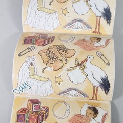 Vintage Flavia Baby Nursery Sticker Roll Lot of 21 Sheets – READ