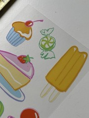 5 Mrs Grossmans Sweet Treats Stickers Dessert Cupcake Popsicle Cake Ice Cream