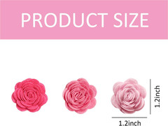 24Pcs Felt Fabric Flowers Embellishments for Crafts, 1.2 Inch Nonwoven Appliques