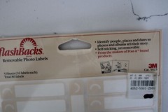 3M Flashbacks Removable Photo Labels 5 Sheets (16 Labels Each) 80 Labels Total