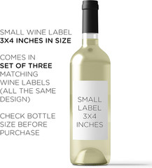 Pregnancy Reveal Wine Label Stickers for Family, Friends, 3X Small Labels, Grand