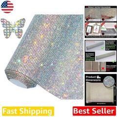Crystal AB Rhinestone Sticker – 81000 Glitter Gems, 15.8″x39.4″ DIY Auto Craft