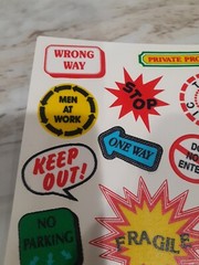 PAPER MAGIC Re-Stix STICKERS 1 SHEET Vintage unused signs symbols