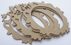 {4} *MINI ACCENT FRAME* Ornate Picture Frames Bare Chipboard Die Cuts – 2″ x 3″