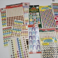 Lot VINTAGE Stickers mini reward Fall Halloween Christmas Hallmark school