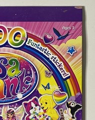 2013 Lisa Frank Sticker Book 4 Sheets 5.75in x 9.5in Over 300 Fantastic Stickers
