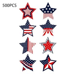 500 Pcs 4th of July Patriotic Stickers 1.5Inch American Flag Sticker USA Four…