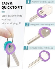 24 Pack Key Caps – 0.9 Inch Round Not Suitable for Square or Odd-Shaped Keys