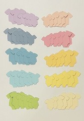 120 Pc Baby Outfit Die Cuts With Hanger 3 Sizes, 10 Colors, So Cute!