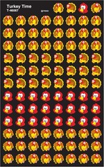 800 Count Turkey Time SuperShapes Stickers – Perfect for Classroom Rewards