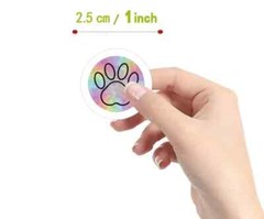 100 Paw Prints ASSORTED 1″ ENVELOPE LABELS SEALS Dog Cat Pets Animals