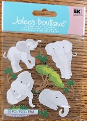 RARE Jolees Elephant Mom, Dad & Baby Zoo Safari Jungle Animal Scrapbook Stickers