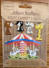 RARE Jolees Parcel Carousel Animals Amusement Park State Fair Scrapbook Stickers