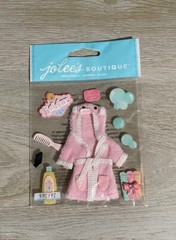 RARE Jolees 3D Baby Girl Bath Sticker Bathrobe Bubbles Bathtime Soap Towel