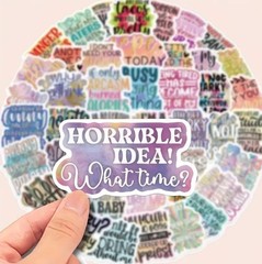 10pcs Sarcastic Quote Stickers- Scrapbook, Journal, DIY Crafts & Card