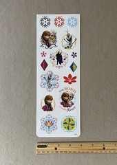 Disney Frozen Assorted Stickers~Sheet Is 11” X 4” & Includes 16 Stickers, New!