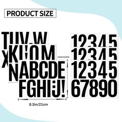 Letter Stickers 6 Sheets Mailbox Numbers Stickers, 3 inch Self Adhesive Vinyl