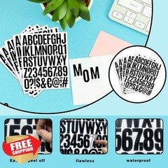 SXDMHYB Black Letter Number Stickers 2 Inch