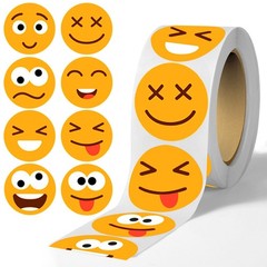500 Pcs Smiley Face Motivational Stickers for Teachers, Bright Yellow