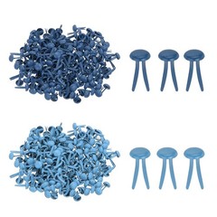 1000 PCS Paper Brass Fasteners Split Pins, Sky Blue/Dark Blue, 4.5 x 8 mm