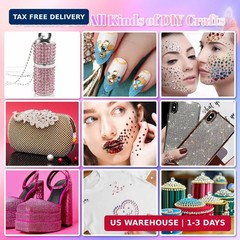 Augshy 3300Pcs Rhinestone Gem Stickers, 4 Sizes Self Adhesive Jewel Sticker | Je