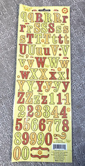 K & Co Alphabet Stickers Embeliishment Glitter Junk Journal 164 pcs