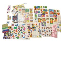 Vintage Sticker Collection Assorted Themes Designs Retro Graphics Classroom