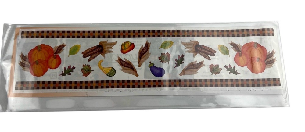 Creative Memories Great Length Plaid & Pumpkins Stickers Fall Border Stickers