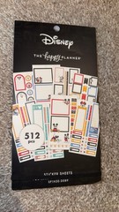Happy Planner HP Disney Stickers, Mickey & Friends Colorful Boxes, 512/Pkg 001
