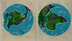 WORLD Stickers(2pc)Mrs. Grossman’s•Earth•Planet•Land •Ocean•Country•Card Making•