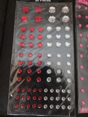 Vintage Jolees Boutique 5038293 Pink Round Gems Rhinestone Border 3 Sheet Lot