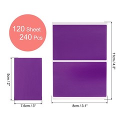 120 Sheet Purple Label Stickers 3 x 2 Inch Rectangle Coding Labels for Office