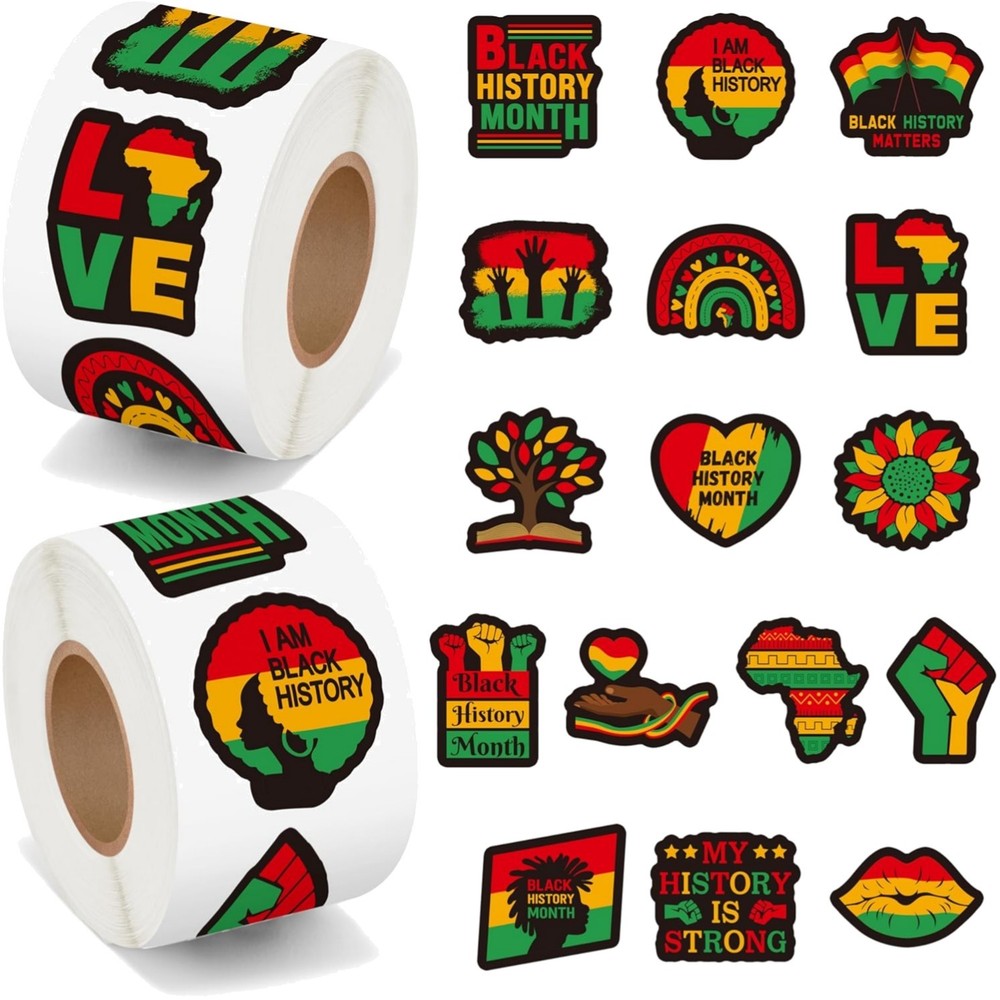 Multi-Use 1000 Pcs Black History Celebration Stickers – Long-Lasting & Stylish