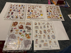 10 Unused Sheets plus one used Current sticker sheets angels-animals-summertime-