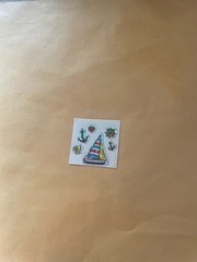 IVintage 1980s Small Prism Sailboat Stickers