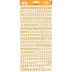 Doodlebug 13″ Alphabet Soup Puffy Stickers Letters Numbers 250+ Orange Tangerine