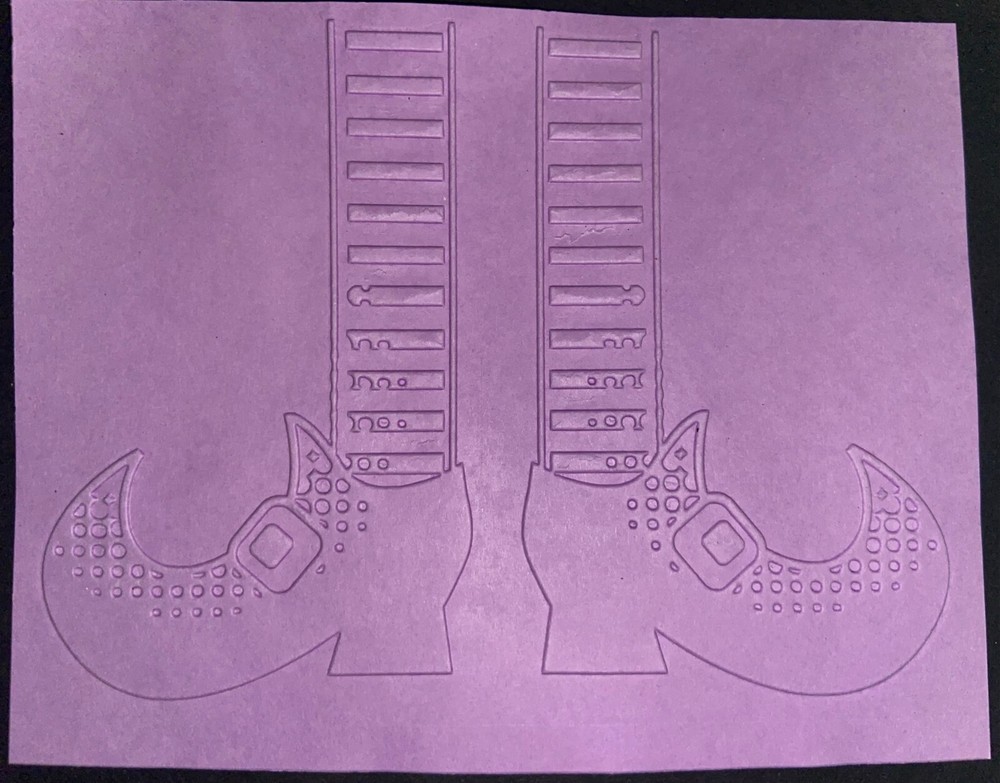 5 WITCH LEGS embossed Card Fronts