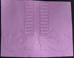 5 WITCH LEGS embossed Card Fronts