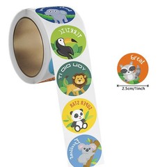 1000 Pcs Cute Animal Motivational Stickers Kids Rewards Stickers for Classroom