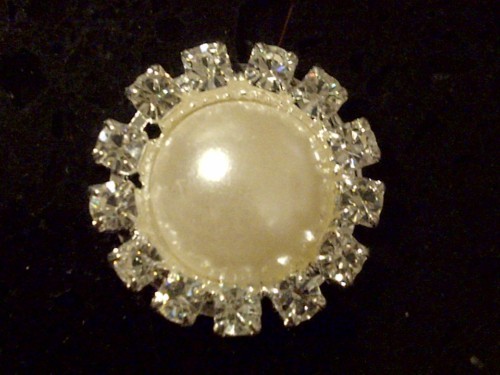 CraftbuddyUS 16mm Pearl & Diamnte Wedding Card Crystal Rhinestone Topper Gems