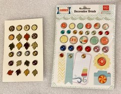 7 Diff Sets Deco Cat,Pebble & Flower Themed Brads-Assorted Brands -You Choose