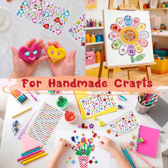 3269PCS Rhinestone Gem Stickers, 12 Sheets Self-Adhesive Glitter Jewels for Craf