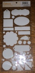 Lot Of 2 DCWV Citrus Glittered Alphabet Friendship Joy Smile Joyful Enjoy Flower